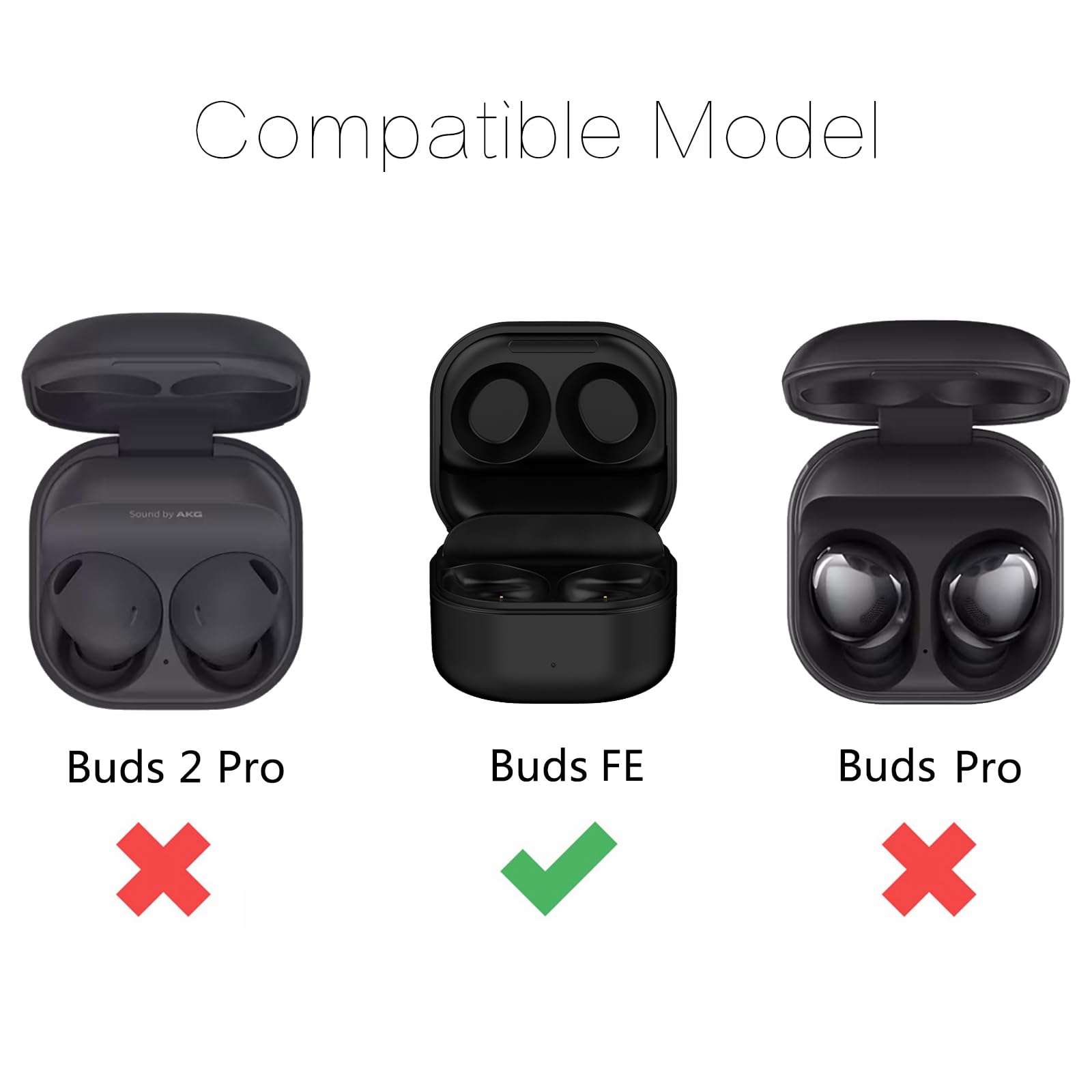 Coque de charge Samsung Galaxy Buds FE SM-R400 boîtier rechange noir