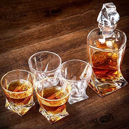Buy Lighten Life Whiskey Decanter Sets,NonLead Crystal Whiskey Glasses