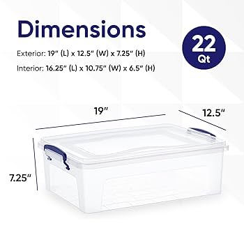 THE PERFECT BOX 11L ホワイト　T-PROFESSIONAL Amazon.com - Superio Clear Storage Box with Lid, 22 Quart