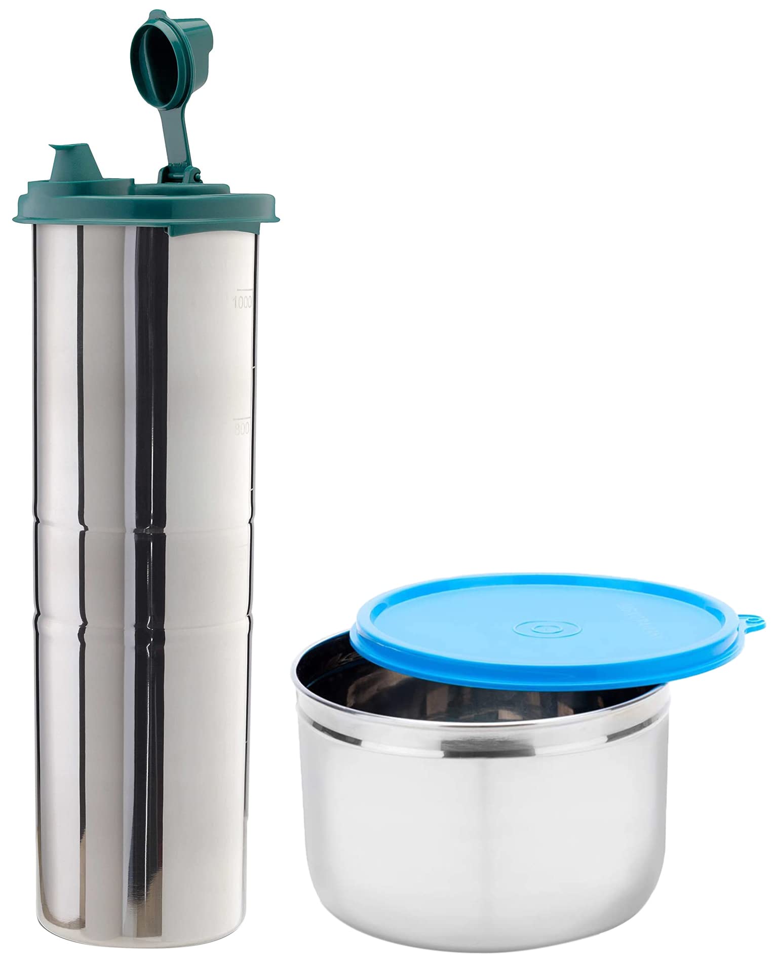 See full amazon price history chart for Signoraware Easy Flow Stainless Steel Oil dispenser (Forest Green, 1.1 litre) & Signoraware Store well Steel Container 1.1ltr, 1pc, Blue Signoraware Easy Flow Stainless Steel Oil dispenser (Forest Green, 1.1 litre) & Signoraware Store well Steel Container 1.1ltr, 1pc, Blue (B0BB6LCBSV) Amazon Price History, Amazon Price Tracker