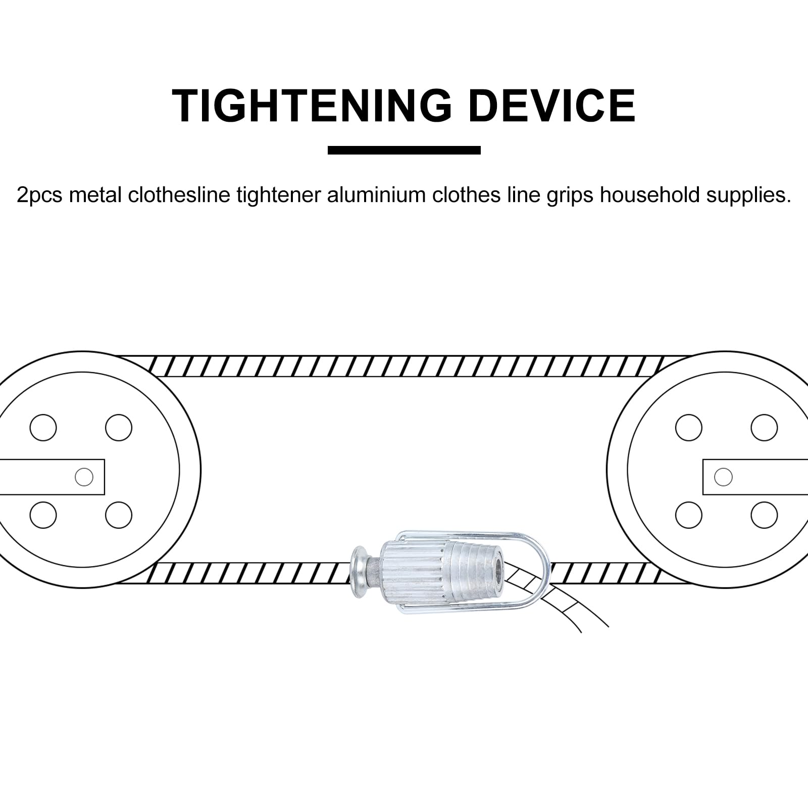 ULTECHNOVO Premium 2pcs Washing Line Tightener, Robust Clothesline Tensioner - Image 3