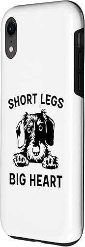 Miniatura 2 de Funny Wirehaired Dachshund Short Legs Big Heart Case for iPhone XR