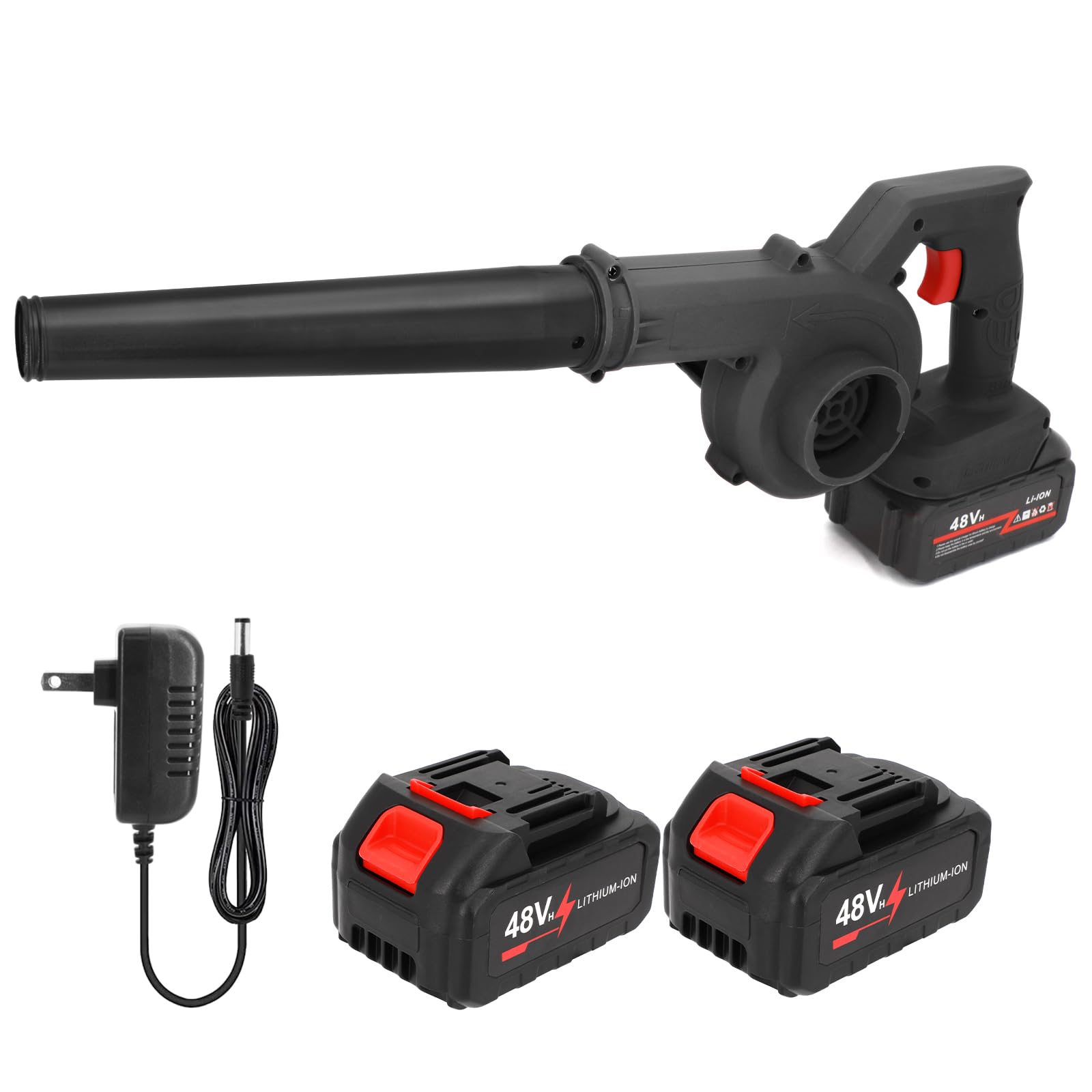 Leaf Blower Cordless, Handheld Leaf Blower Electric 24V with 2 Pack Batteries and Charger, Battery Powered Leaf Vacuum for Lawn Care, Patio, Deck and Garages (Black) (B0CW1H8H6H) Amazon Price History, Amazon Price Tracker