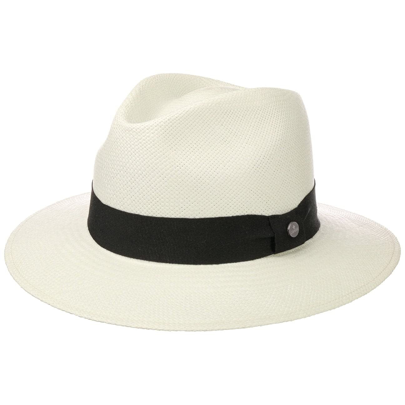 Lierys Sombrero Georgo Panama Traveller Mujer/Hombre - Made in Ecuador de Paja Panamá Sombreros Hombre con Banda Grosgrain Primavera/Verano