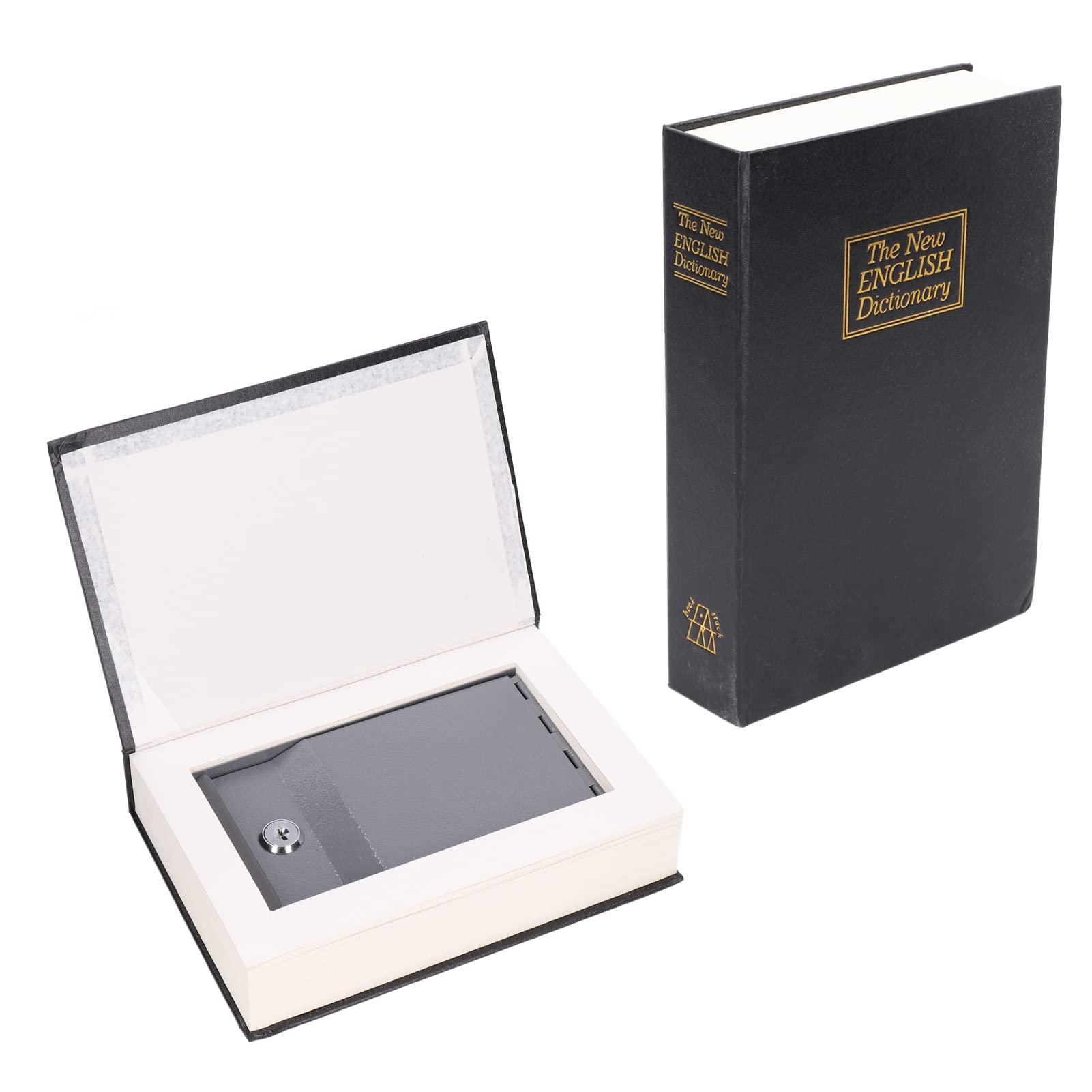 Diversion Book Safe, Safe Secret Metal Lock Box Buchsafe mit 2 Schlüsselschloss für Schule und Reisen(01) Geschenk zum Valentinstag