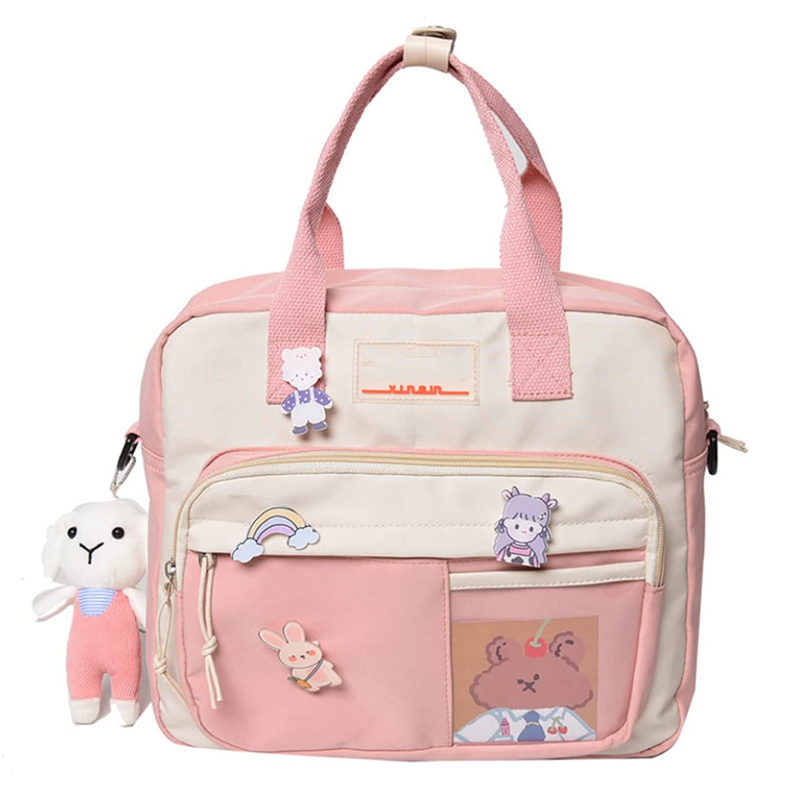 Cute Backpack Travel Backpacks Bookbag for Women & Men with Kawaii Pin and Accessories, Middle School Bags Women Casual Daypacks Send Pendant
