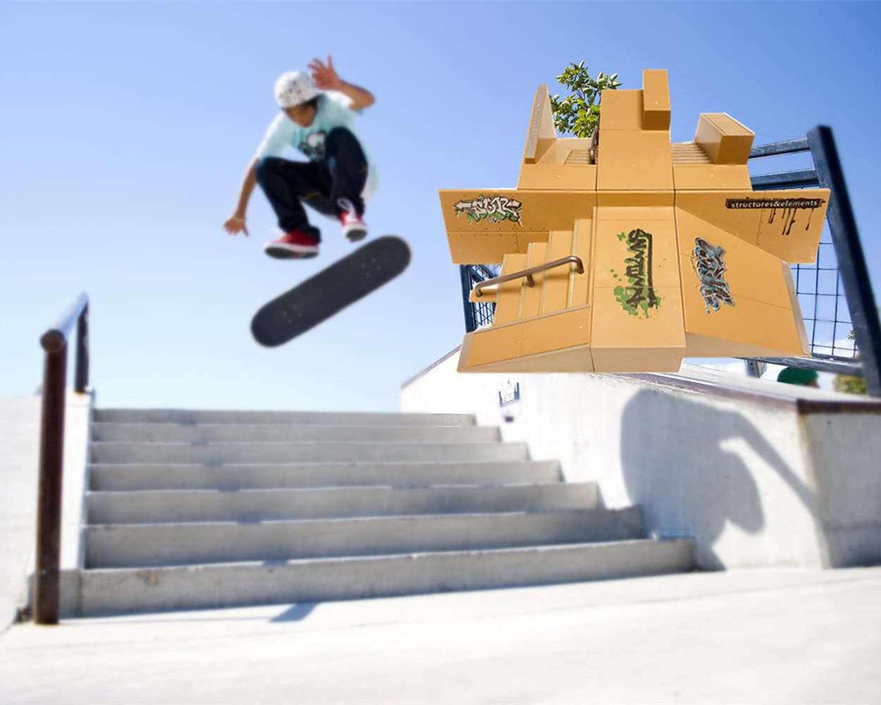 Buy Skate Park Kit Fingerboard Ramp1 Finger Bike3 Finger Skateboards1 pair of skates and