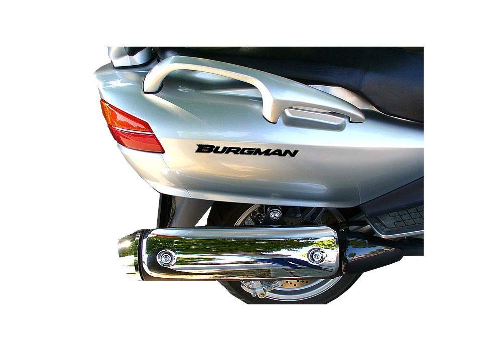Resin Bike 3D Aufkleber Für Suzuki Burgman – Set Mit 2 Aufklebern, 23,5x1,8 Cm, Schwarz, Wetterfest