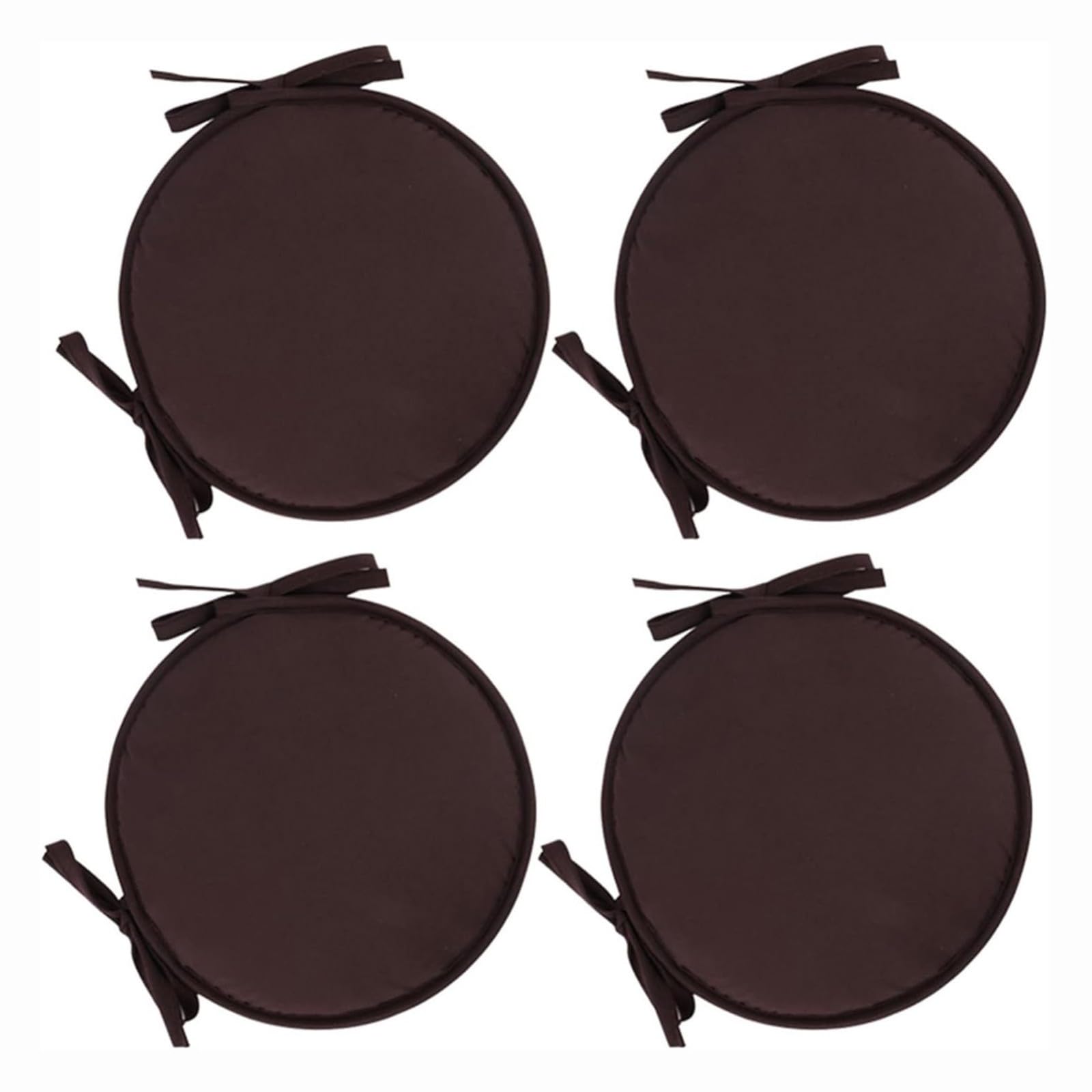 PIPOEI Chair Cushions Set of 2/4/6 Seat Cushion Round Chair Cushions with Ties, Chair Pads Round Diameter 30cm, Polyester Pad for Bistro Chair A-01,30cm-4pcs