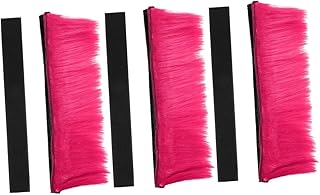 INOOMP 3 Pçs Capacete Cockscomb Decoração Bijuterias Rosa Capacete Peruca DIY Peruca Capacete Remendos De Cabelo Capacete Decoração Mohawk Perucas De Seda Skate Masculino E Feminino