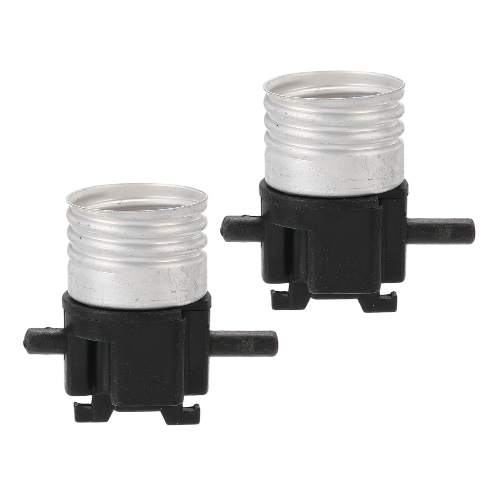 VIAPUICE UL Listed Push-In E26 Light Socket 2Pack Silver Black — image 1