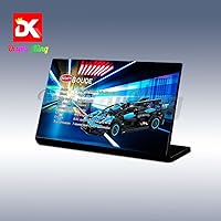 Vista 4 de Placa de exhibición acrílica para Lego Bugatti Bolide Agile Blue 42162 (juego de Lego no incluido)