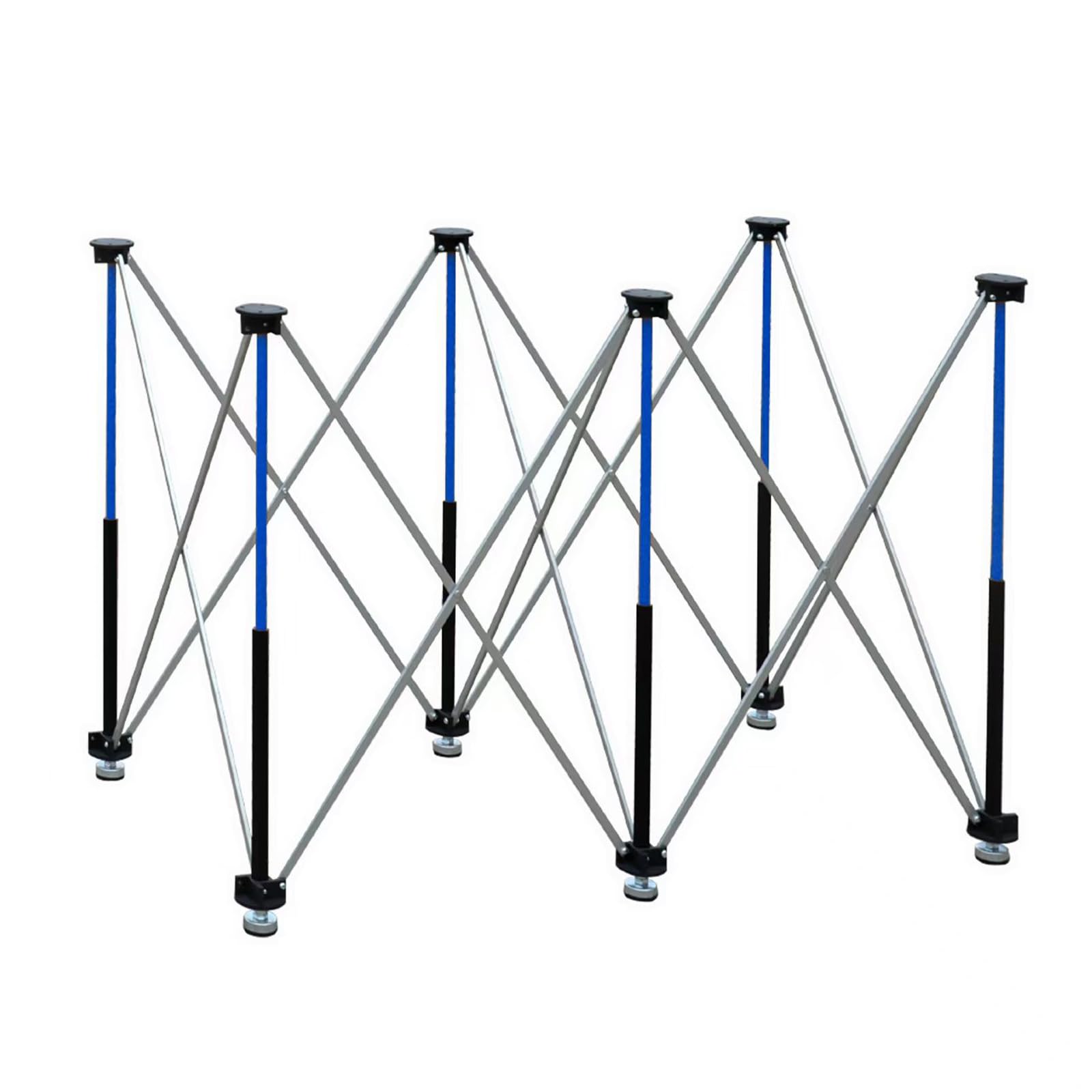 SoonTools Banco de trabajo plegable de 6 patas, portátil, con una capacidad de 1100 kg, caballete plegable de montaje rápido para carpintería, bricolaje, construcción, proyectos al aire libre