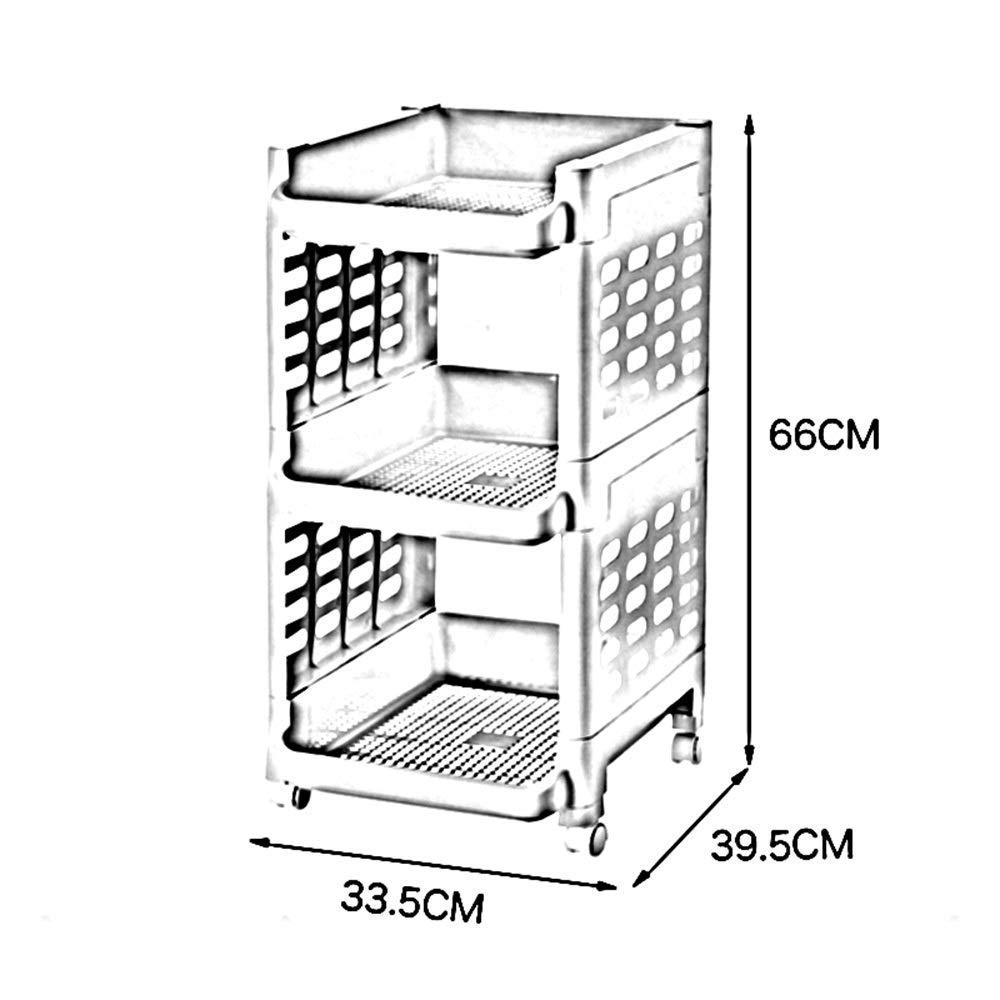 Scaffale per carrello, in plastica, per carrello, per bagno, multifunzione, colore: rosa, dimensioni: 33,5 x 39,5 x 93 cm, dimensioni: 33,5 x 39,5 x 93 cm, colore: rosa