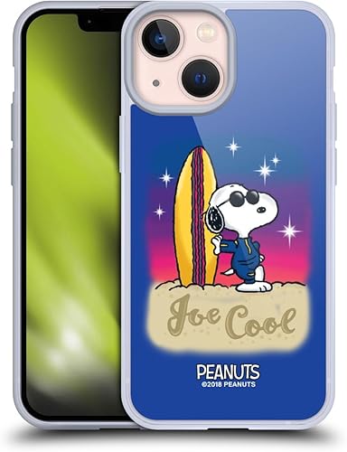 Vista 79 de Head Case Designs Funda de gel suave con licencia oficial de Peanuts I Love Pattern Snoopy Boardwalk Airbrush compatible con Apple iPhone 15