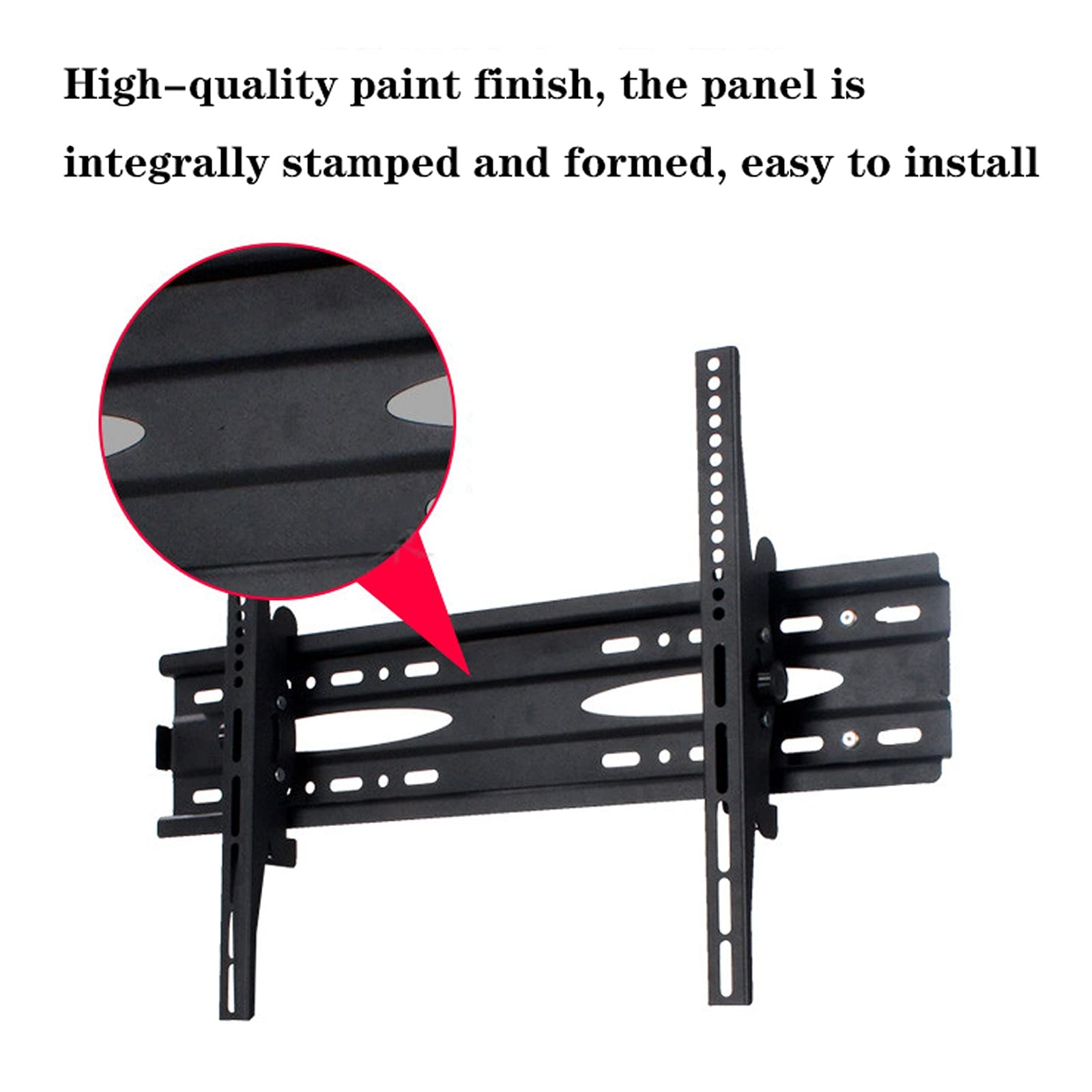 TV Stand 37 "-75" TV LCD Universale Desktop Base Desktop Black Punch Desktop Desktop TV Stand Rugged Steel Base TV con Supporto con Altezza Regolabile e inclinazione .per casa, Ufficio