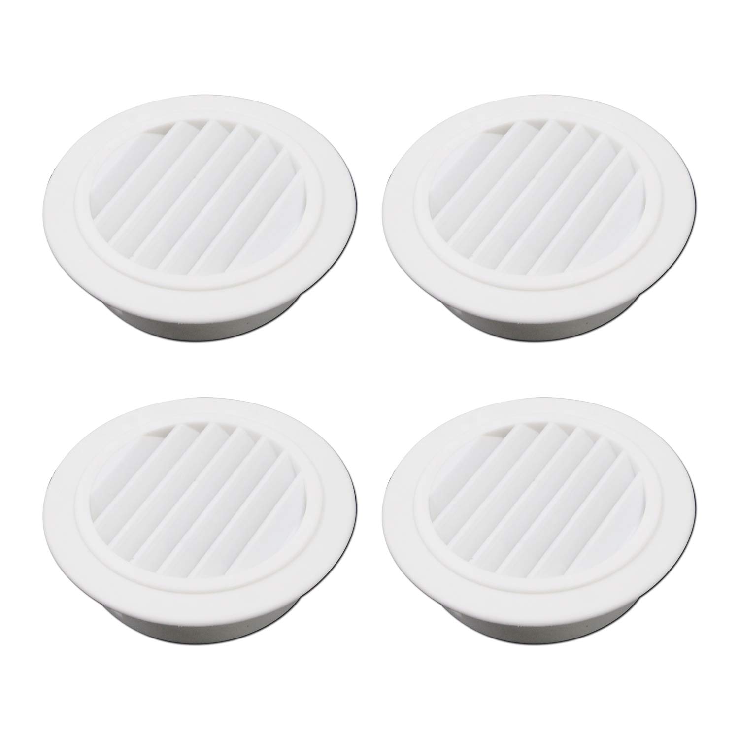 Buy T Tulead Round Soffit Vent Plastic Air Vent White Vent Cover 5.2