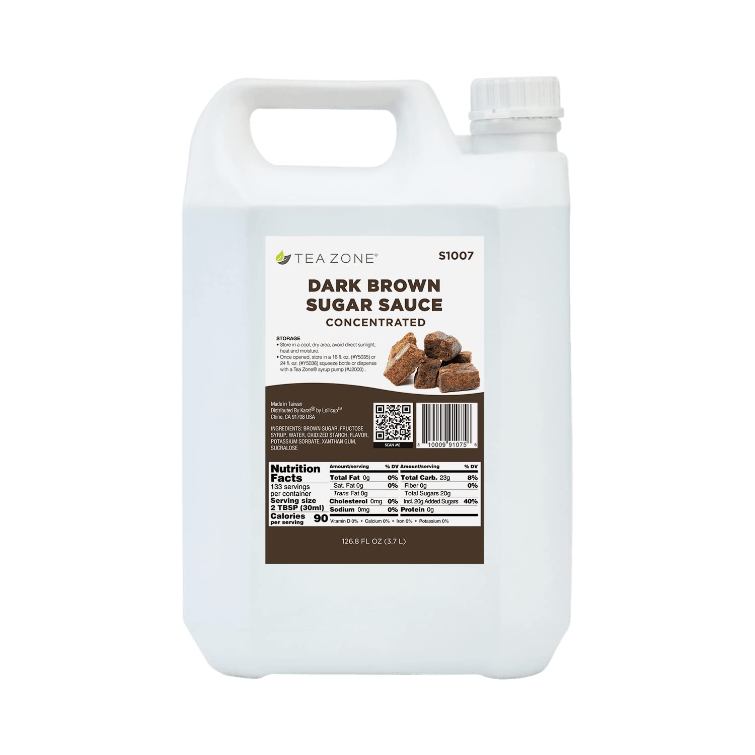 Tea Zone Concentrated Dark Brown Sugar Sauce, S1007 - Bottle (3.7 L)