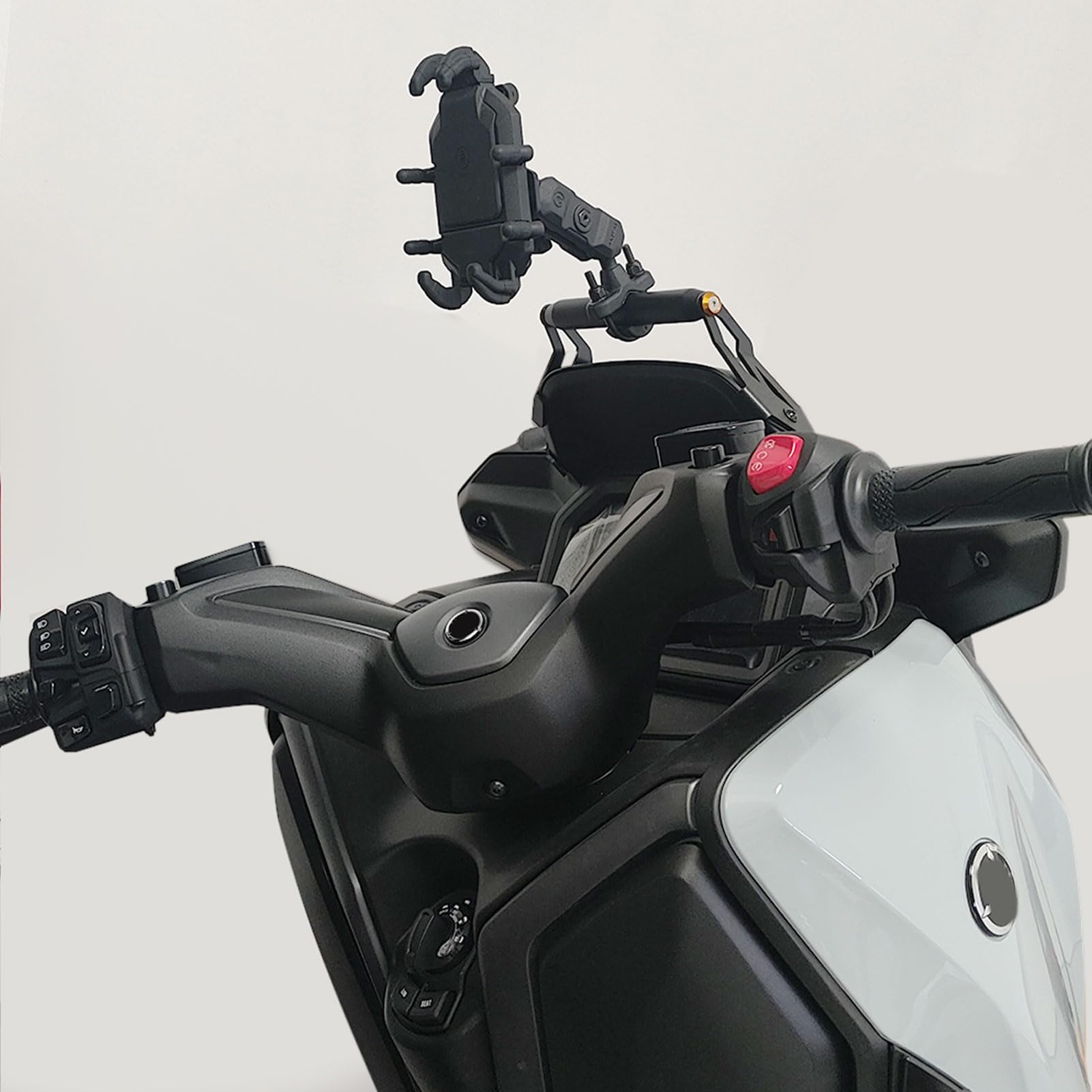 WOOGA X-MAX 300 staffa di navigazione GPS per estensione manubrio supporto per telefono manubrio fit for YA&MA&HA XMAX 300/250 Accessori 2025-2026(Nero)
