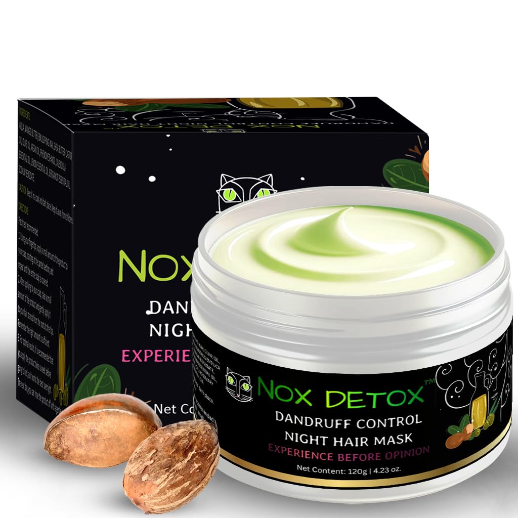 Anti Dandruff Night Care Hair Mask With Lemon Oil | Anti Frizz Non sticky | Overnight Solution for Dry, Itchy, Flaky Scalp | 100% Vegan | Paraben Free - 120 gm