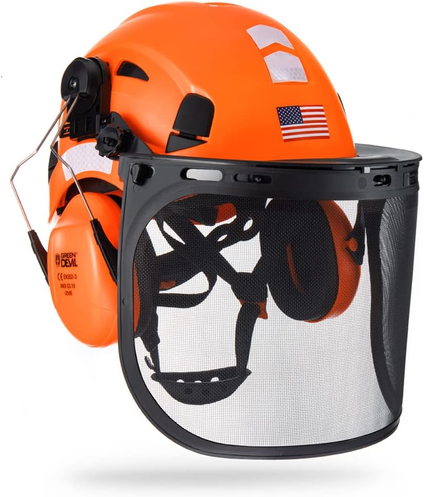 Forestry Safety Helmet Chainsaw Helmet with Mesh Face Shield