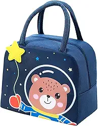 Lancheira Térmica Infantil Escolar com Estampa 3D, Impermeável e Conserva Alimentos Quentes e Frios – H2F STORE (Azul escuro 2)