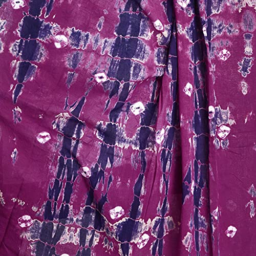 Image of Women's Pure Cotton Multi-Colored Traditional Authentic Tie Dye with Bandhej Bandhani Dupatta Chunni