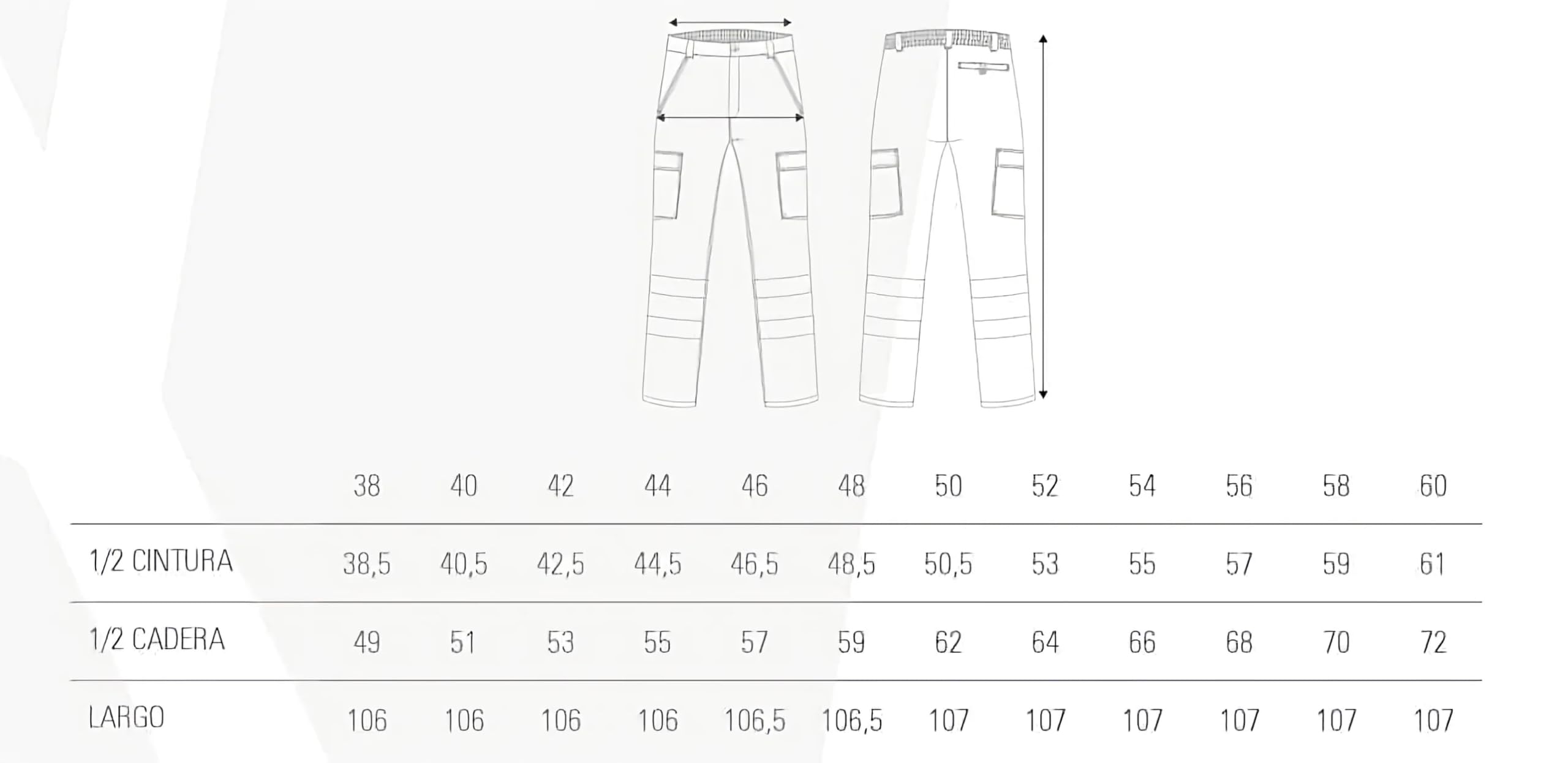 WORKTEAM Pantalón de Trabajo con Cintas Reflectantes EN 17353 Tipo B2, Múltiples Bolsillos, Cintura Elástica, Unisex