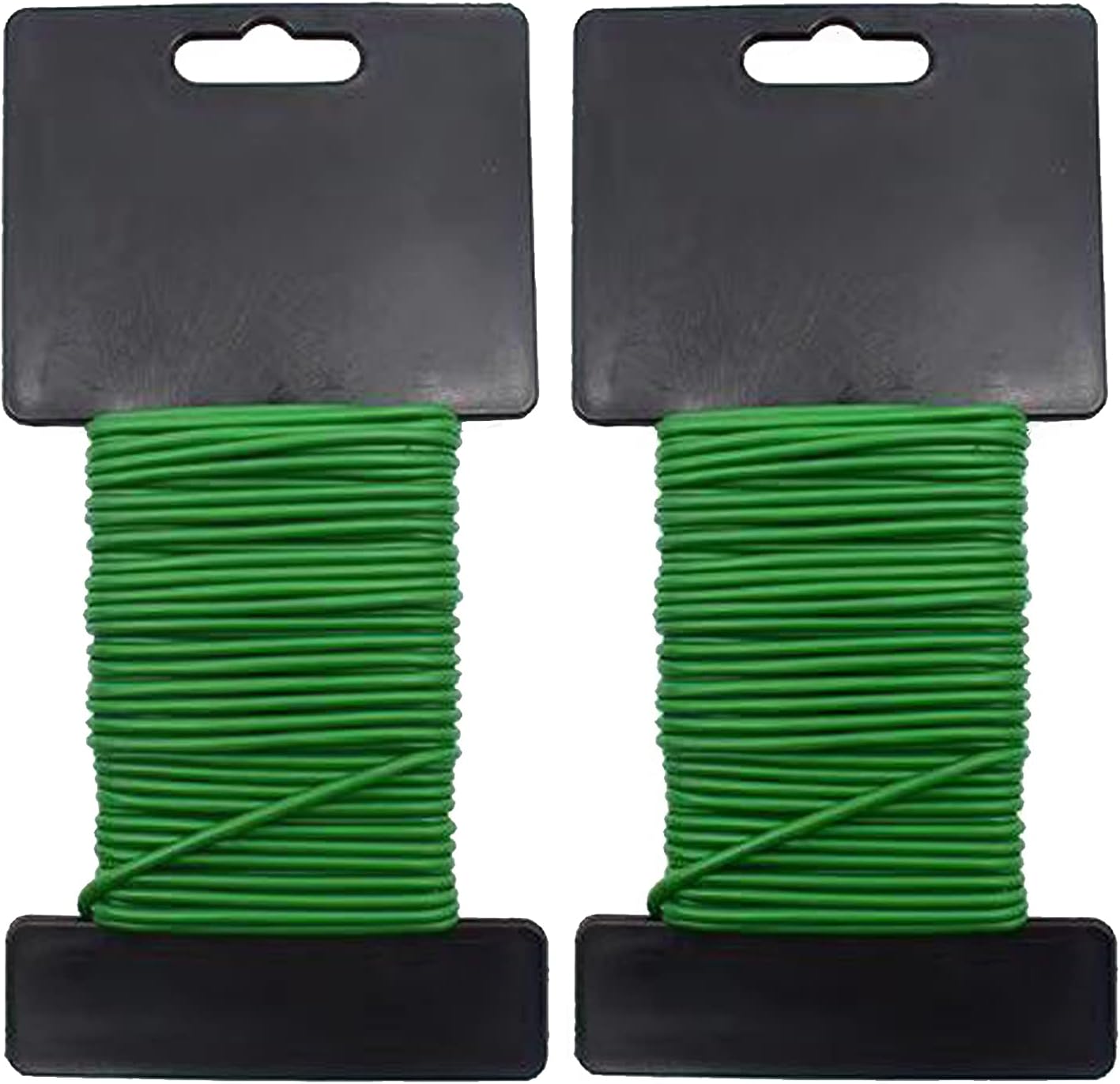 Garden Plant Wire - 2 x 10m Green Garden Soft Tie - Soft Plant Twist Ties Wires for Gardening Climbing Plants Shrubs and Flowers - Plastic Soft Wire (2.5mm Diameter)