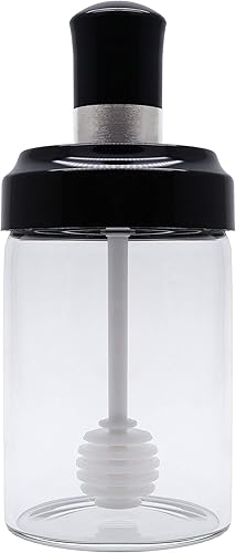 Excelity - Tarro de miel con tapa y dosificador para almacenar y dispensar miel