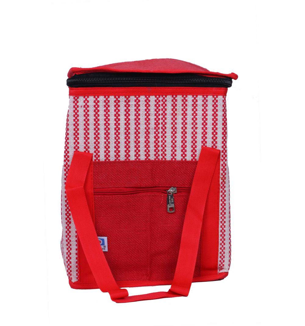 Buy India Jutes (Red) Small Cover Lunch Bag Online at Low Prices in