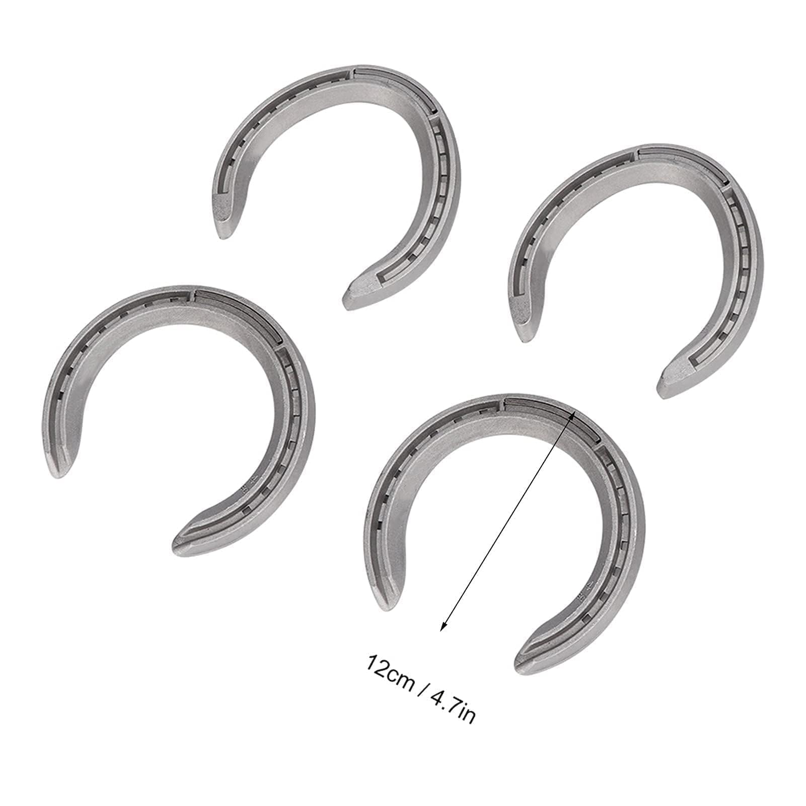 Zerodis Fer à Cheval en Alliage d'Aluminium, Kit de 4 Pièces, Antidérapant, Résistant à l'usure, pour Courses de Chevaux et Équitation