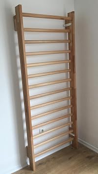 ARTIMEX Scoliosis Wall Bars (Swedish Ladder) - Physical Therapy & Gymnastics Tool - Stall Bar from Beech Wood, Code 253-REHA-Beech