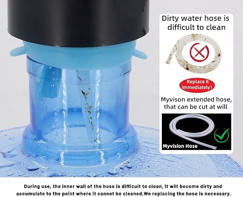 Miniatura 2 de Myvision Manguera y tapa de repuesto para bomba eléctrica dispensadora de agua, contiene 1 tapa de botella de agua de silicona de grado alimenticio