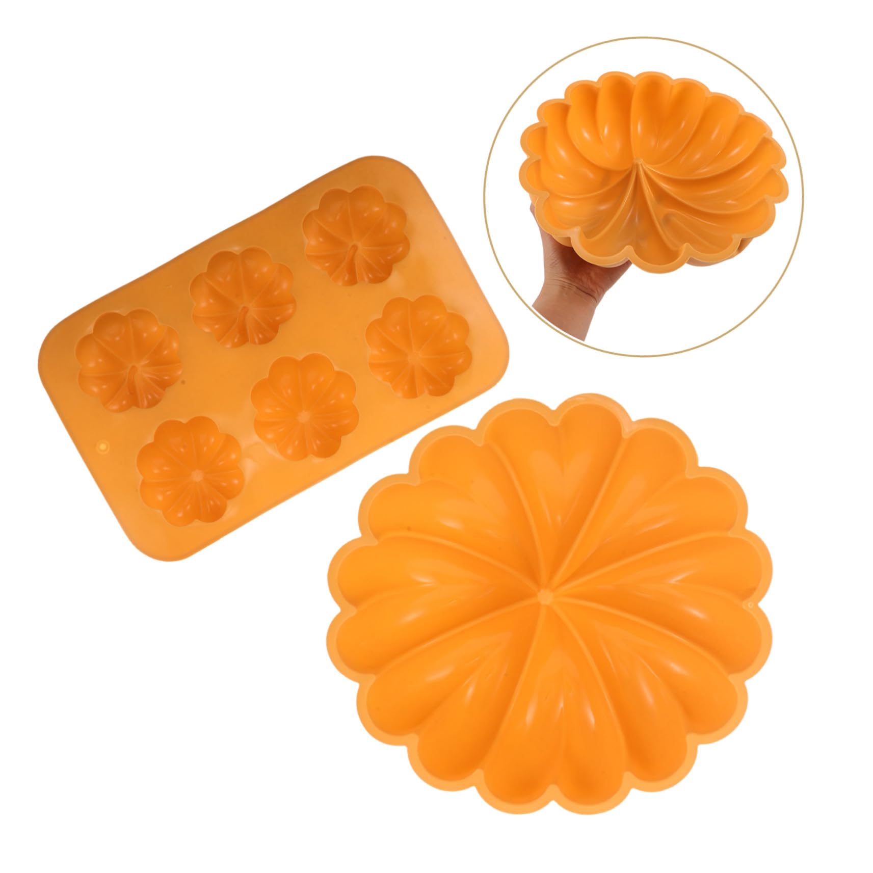 Mobestech 2piezas Molde Grande de Silicona Antiadherente para Pasteles de Calabaza y Molde de Cavidades para Hornear Unidades Festival Cosecha y Halloween