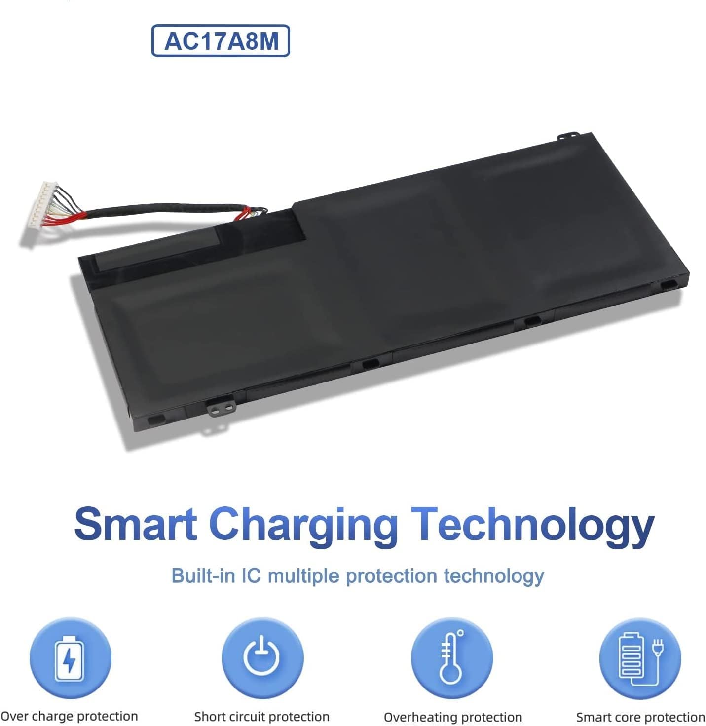 m a y .♡ Wefly AC17A8M Laptop Battery Compatible for Acer Spin 3 SP314-52