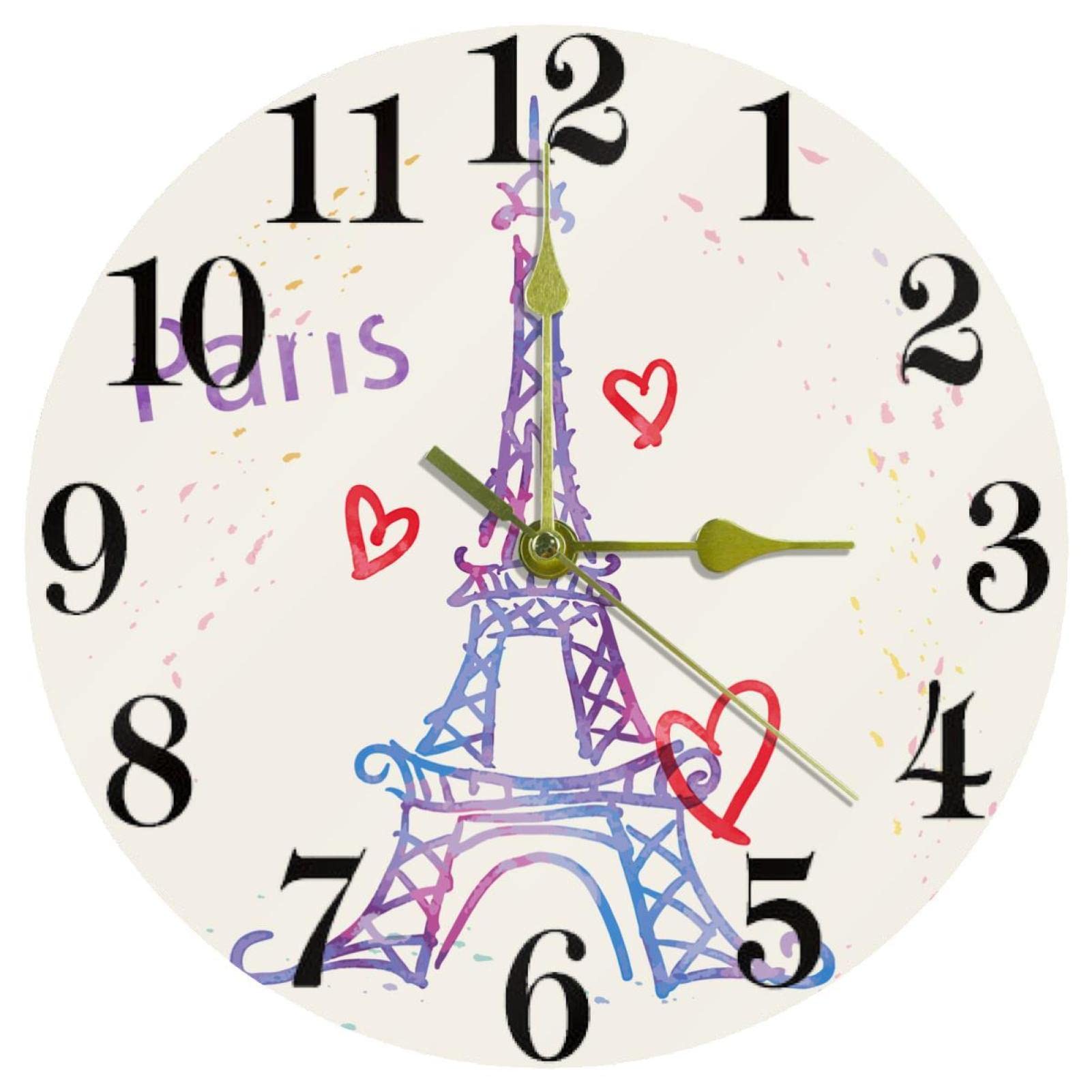 Horloge murale ronde originale à piles, une idée cadeau pour l'école
