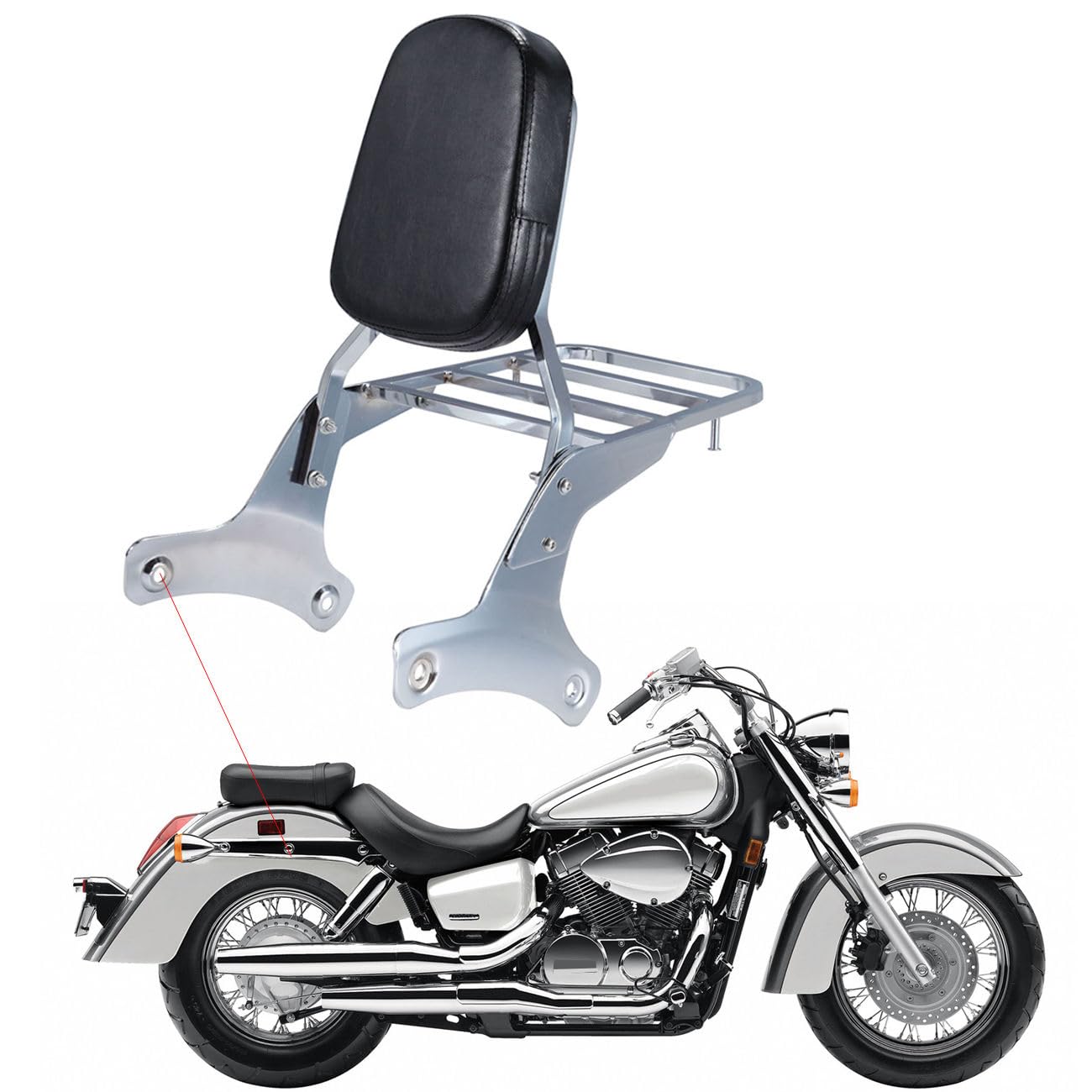Sissy Bar - Portapacchi per Honda Shadow VT750 VT400 RC44 1997-2003