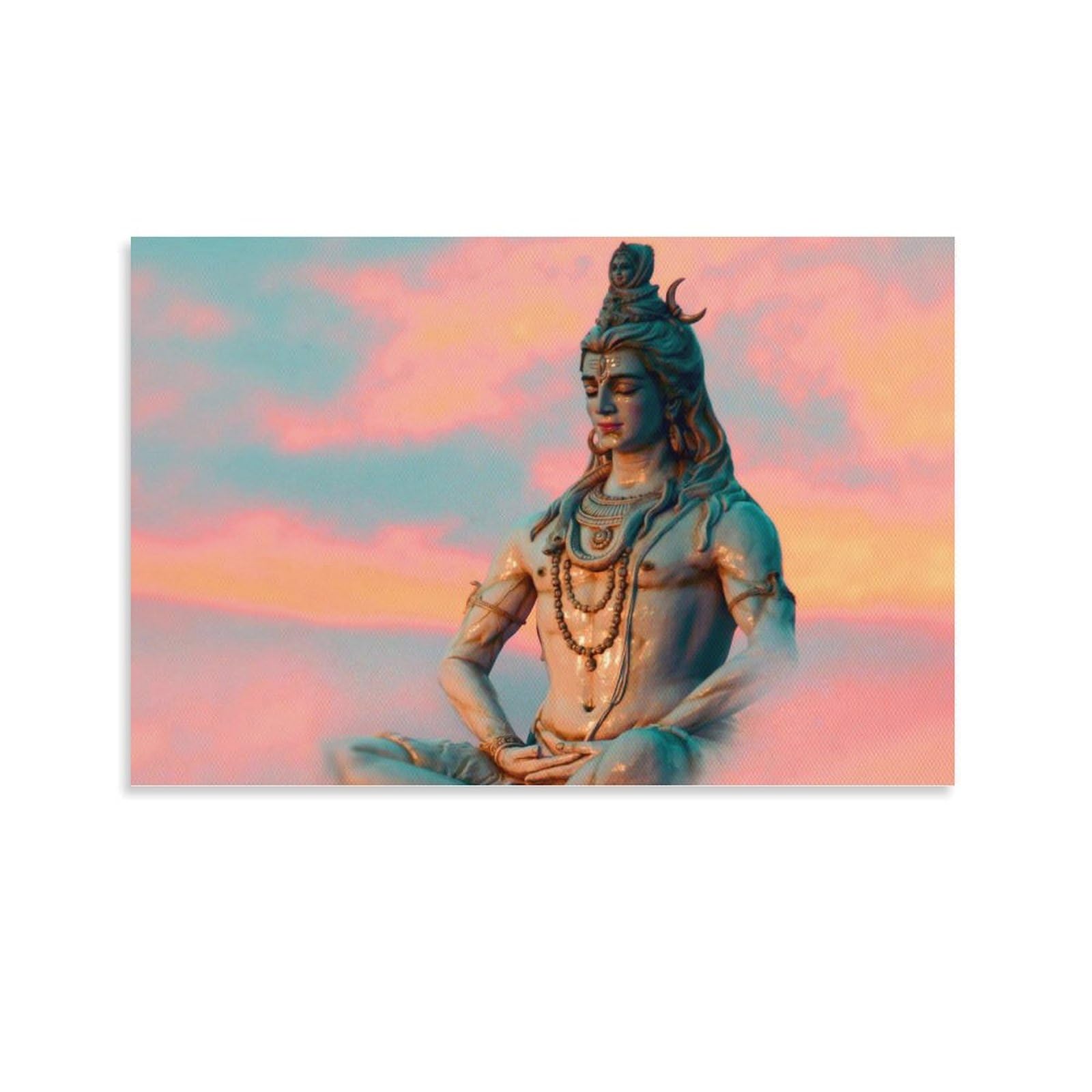 Amazon.co.jp: シヴァ神の宗教キャンバス絵画ヒンドゥー教の神々の