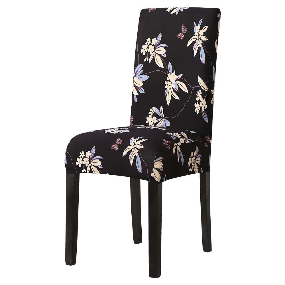 Housse de chaise extensibles imprimée en spandex pour salle à manger et cuisine Lot de 1 à 6