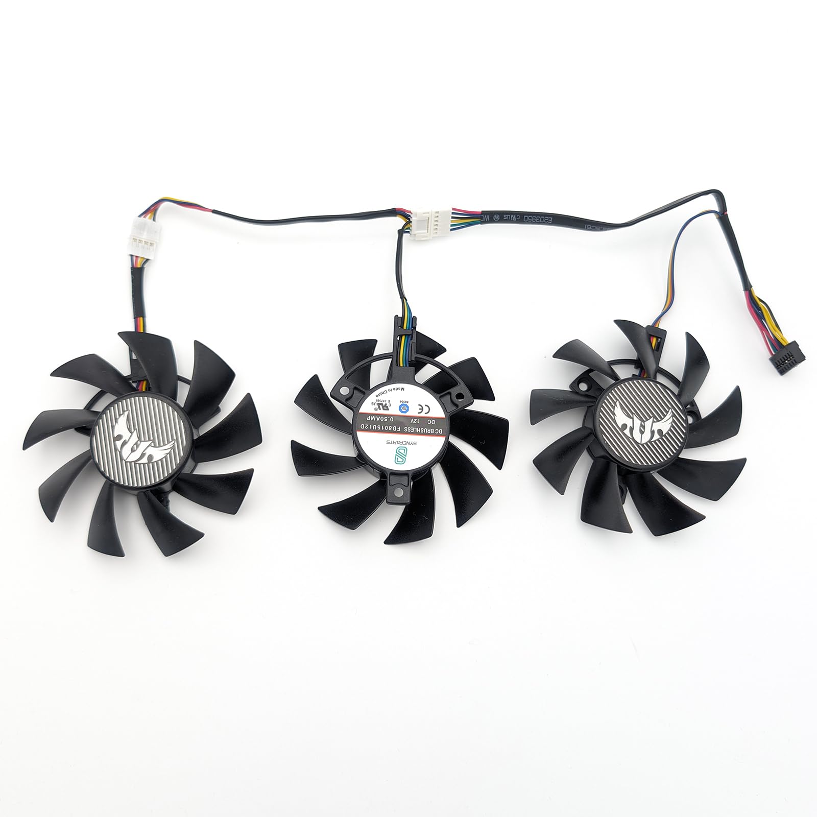 Lüfter für ASUS TUF Gaming X3 GeForce GTX 1660/1660 Ti/RX 5700/RX 5700 XT Grafikkarten - Ersatzlüfter, Grafikkartenlüfter (Set von 2, 75 mm, 7-Pin)