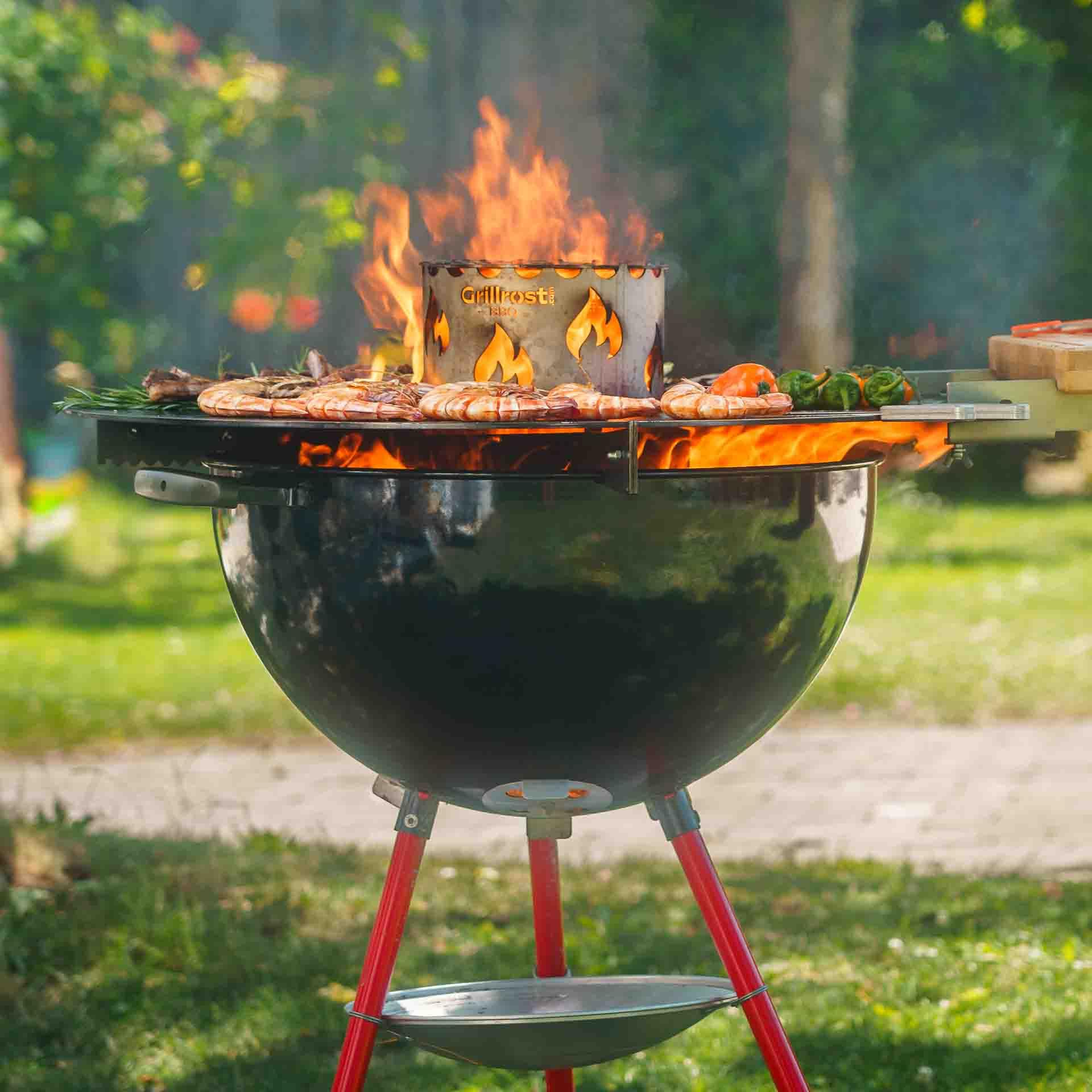 Grillrost.com Das Original Brasero Plancha 80cm - Plaque de Grill Massive 5mm pour Tonneau ou Vasque à Feu - Made in Germany