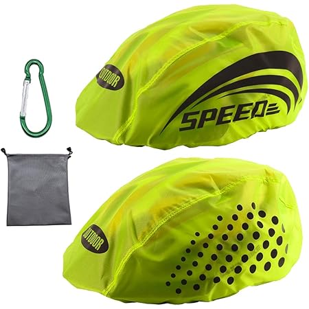 Bodiiwuliu Fahrradhelm Regenschutz - Reflektierender Überzug Für Mehr Sichtbarkeit
