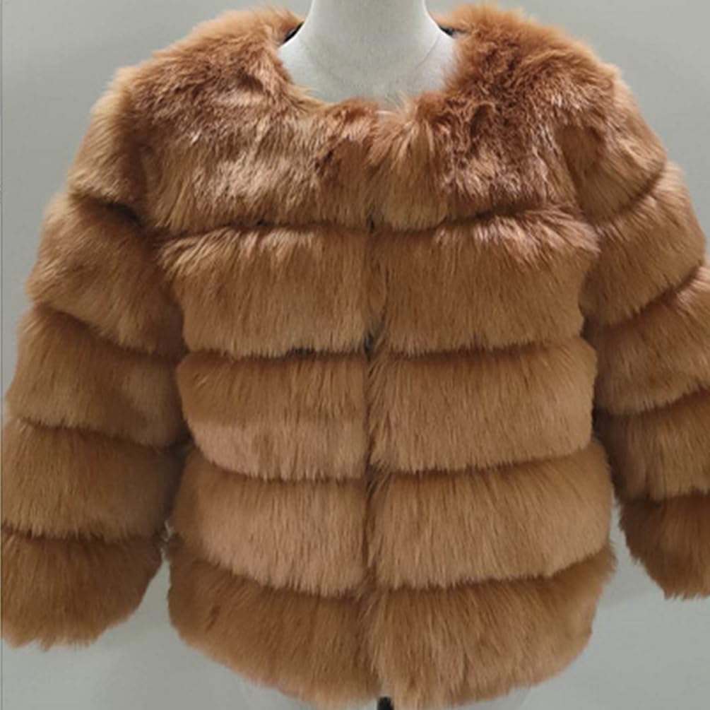 Cappotto in Pelliccia Sintetica per Donna Giacca Manica Lunga Addensare Inverno Pelliccia Ecologica Giacca Morbido Caldo