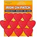 Iron On Patches - Red Heart Patch 10 pcs Iron On Patch Embroidered Applique 1.26 x 1.18 inches (3.2 x 3 cm) A-92