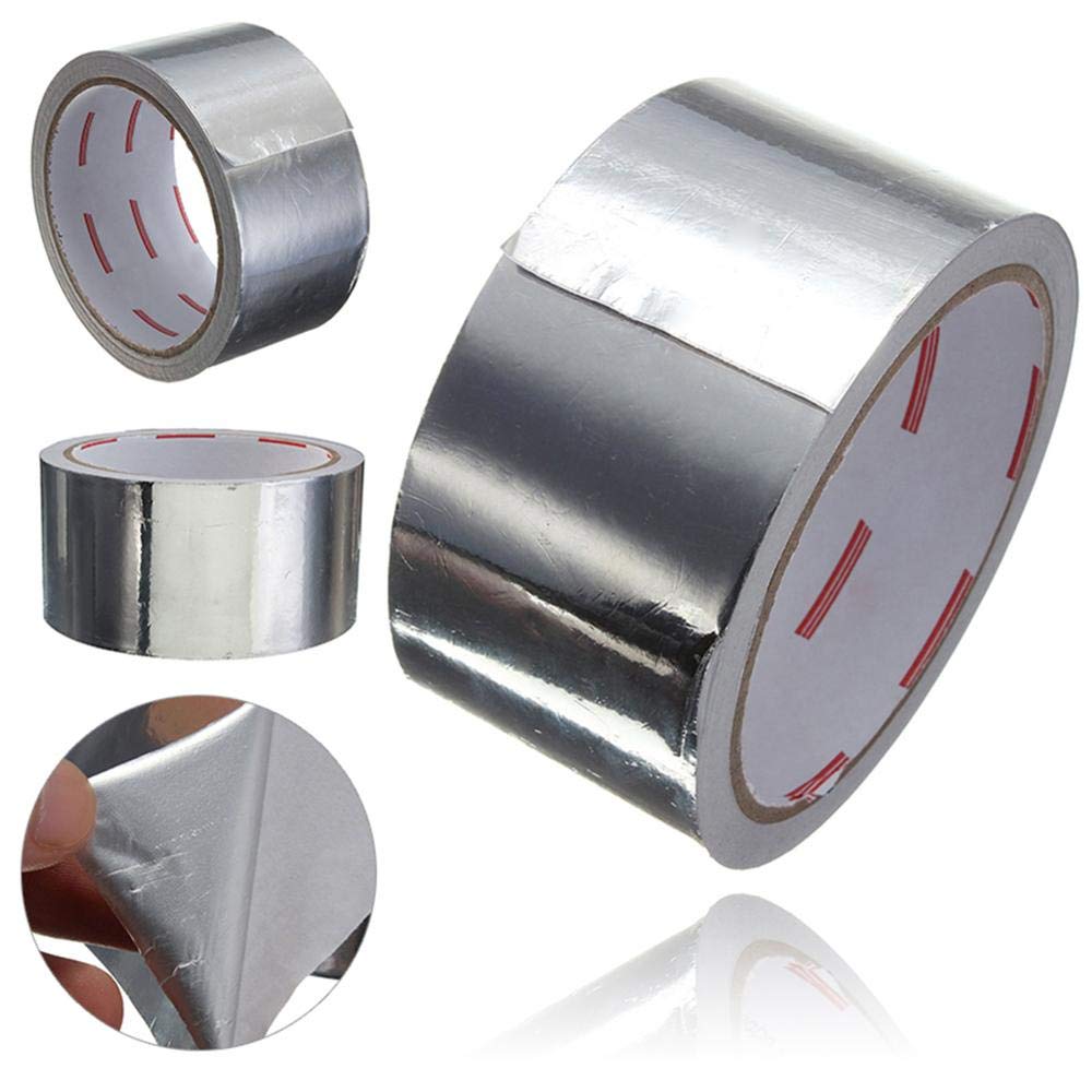 Nastro Adesivo In Alluminio Per Alte Temperature - Sigillante Universale 5x5cm - Oro/Argento - 5