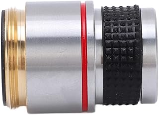 20mm Microscope Objective, Wide Field Metal Body Scratch Proof Standard Objective Lens Fine Workmanship for Biological Microscope(4/0.10)