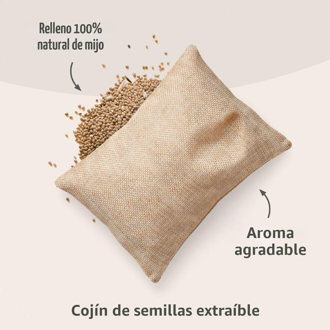 Habibi Cojín térmico prémium para niños y adultos – 1848 Unicornio Black Rainbow – relleno de mijo extraíble – peluche térmico para calentar en el microondas / horno, ideal también para bebés