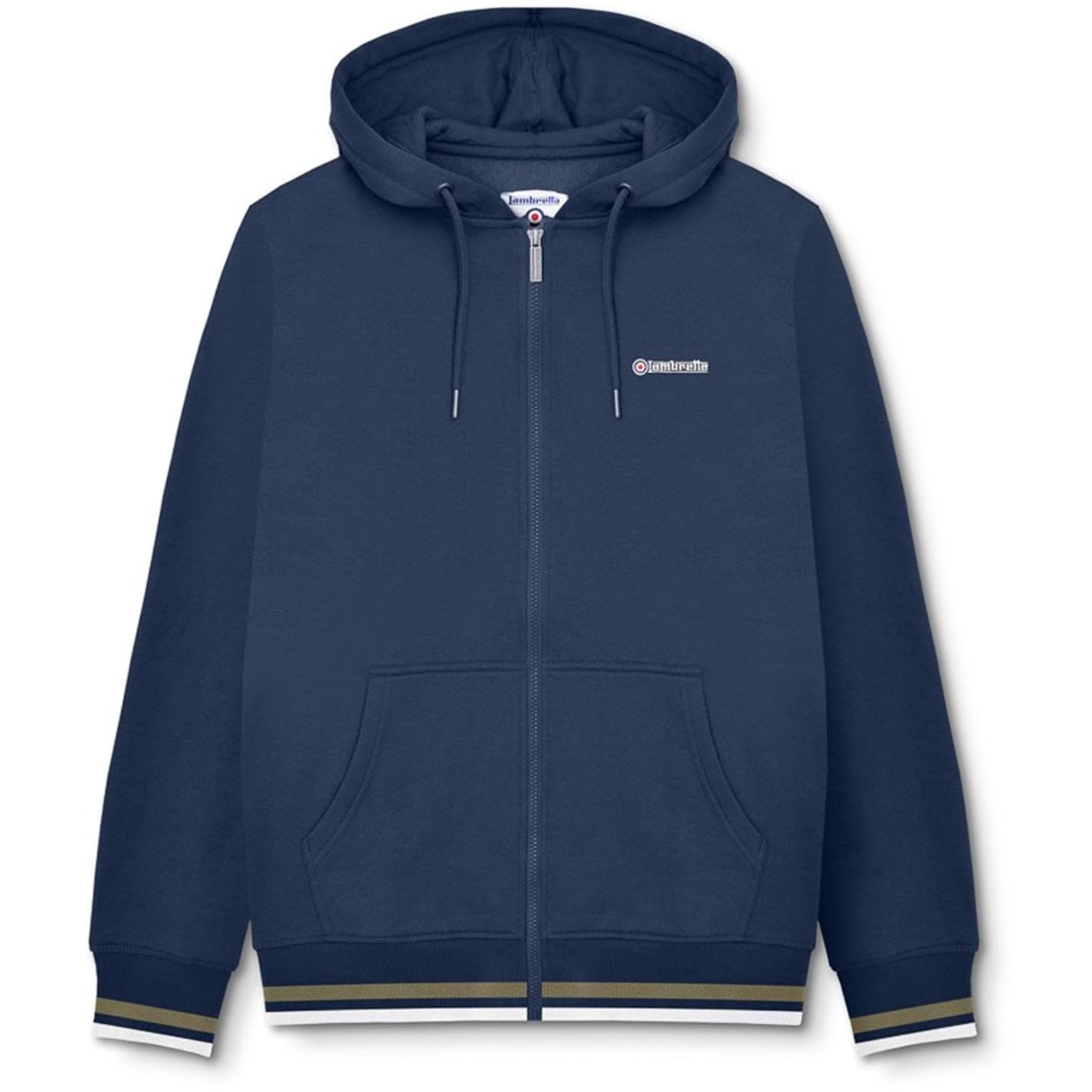 Lambretta Men' Blue Zip Hoodie in Size S, Sports Direct