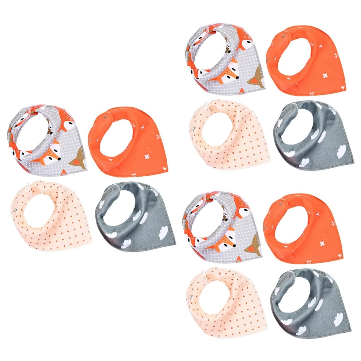 ibasenice 12 Uds Toallas De Algodón Para Saliva Absorbentes Con Broches Absorben El Babero De Agua Para Bebé